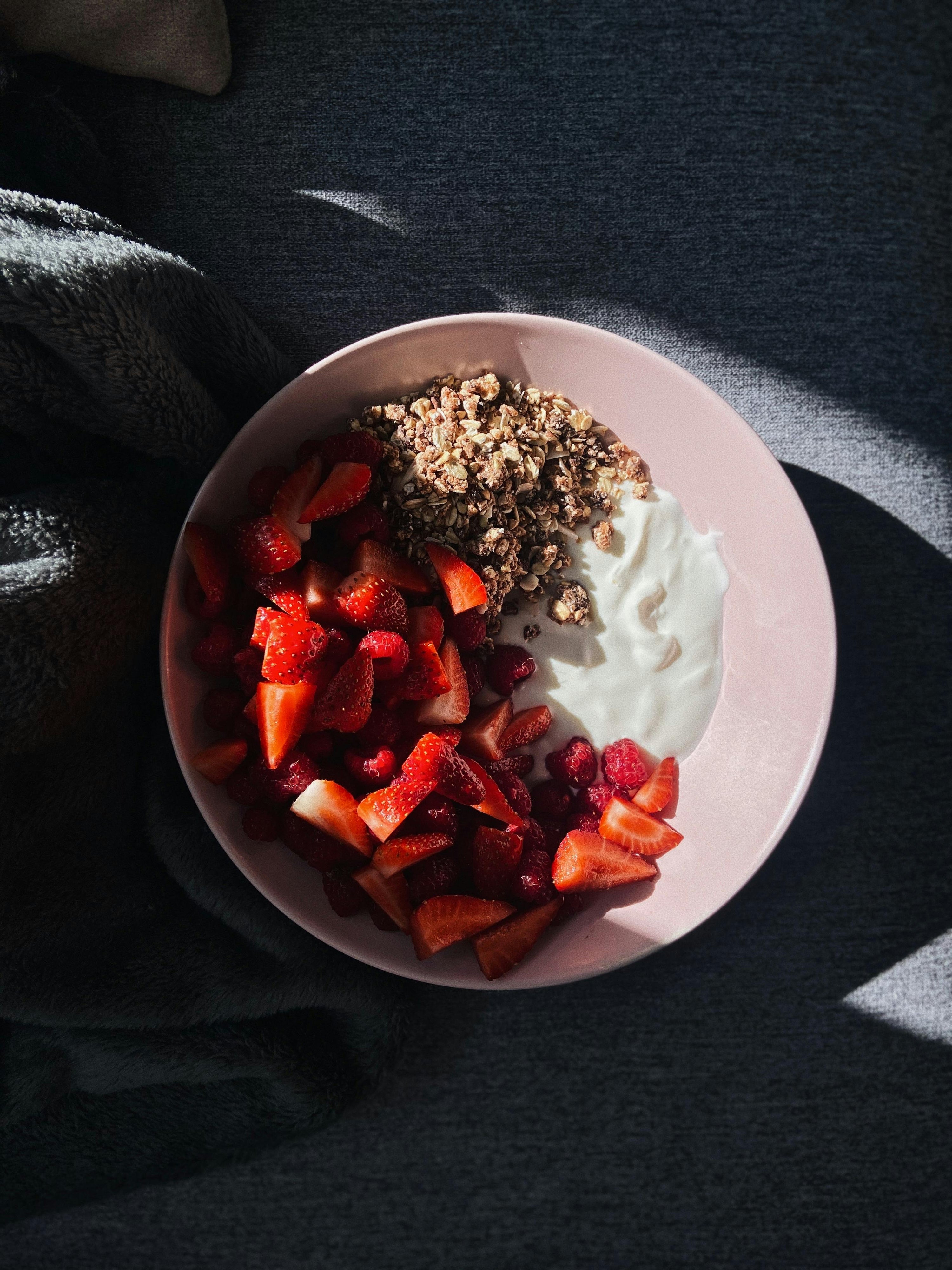 homemade granola yogurt bowl